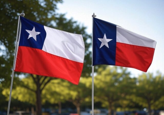 ¿Por qué se parecen las banderas de Chile y Texas?