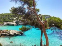 Playa en el sur de Menorca