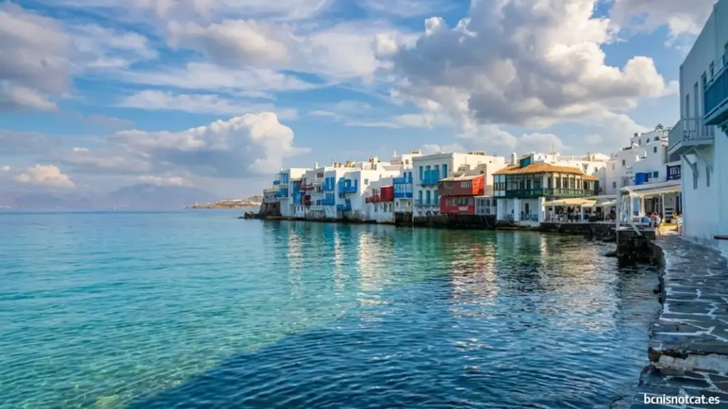 Un puerto griego un día soleado